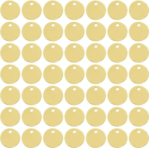 Miniatura 12 de Shapenty Dijes pequeños y redondos de acero inoxidable para estampado en blanco, mini discos para pulseras, aretes, collares, dijes, joyería
