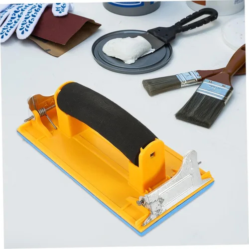 Miniatura 4 de Soporte de papel de lija Herramienta 2 unids Soporte de papel de lija Mango de plástico sólido Diseño ergonómico para almohadillas de lijado Mano