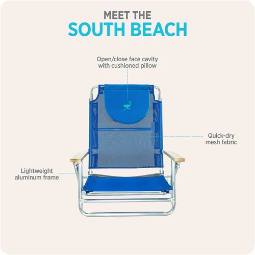 Miniatura 7 de Ostrich SBSC-1016B South Beach Silla de arena, azul