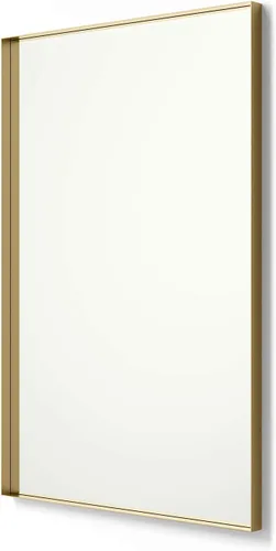 Miniatura 11 de Better Bevel - Espejo rectangular enmarcado de 24 x 36 pulgadas, espejo de pared de baño, fabricado en Estados Unidos, marco de acero, acabado negro