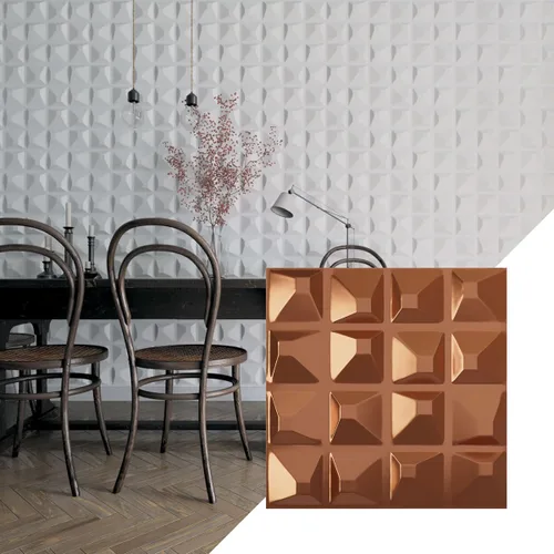 Miniatura 8 de Ekena Millwork 19 5/8 pulgadas de ancho x 19 5/8 pulgadas de alto, Tristan EnduraWall decorativo 3D, laguna satinada (cubre 2.67 pies cuadrados).