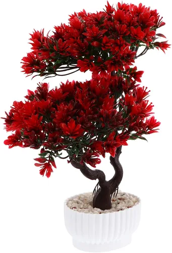 Árbol de bonsái artificial, árbol bonsái artificial de plástico, planta japonesa en maceta, simulación de invitado, adorno de pino, planta