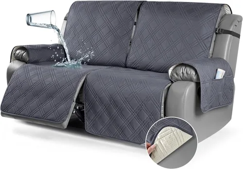 Miniatura 59 de TAOCOCO Fundas para Sillón de Dos Plazas Reclinable 100% Impermeables, Fundas Divididas para Loveseat Reclinable, Funda Antideslizante para Sofá