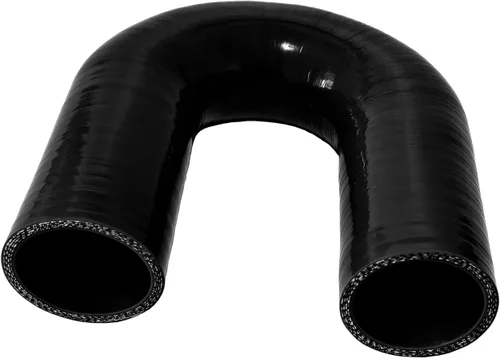 Miniatura 7 de Manguera de acoplamiento de silicona con forma de curva en U de 180 grados, 1.75 pulgadas de diámetro interior (45mm), tubo de codo de silicona Negro