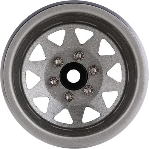 Miniatura 4 de INJORA 1.9 Beadlock Buje de llanta de 4 piezas de llantas de metal para 1/10 RC Crawler Car TRX4 Axial SCX10 90046 VP VS4-10 Redcat Gen 8 7 (gris)