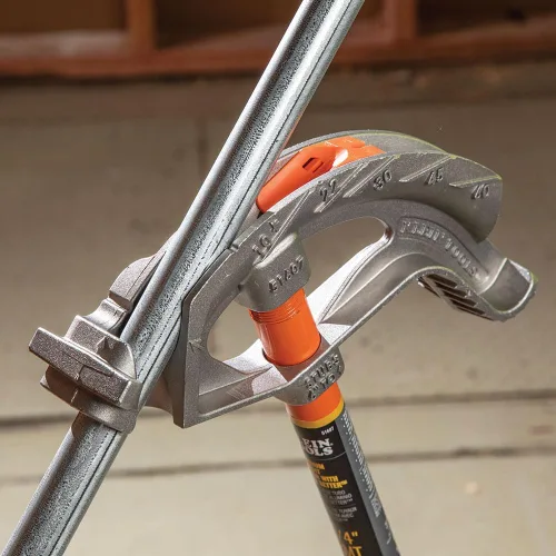 Miniatura 6 de KLEIN TOOLS 51606 Doblador de conductos de aluminio de montaje completo, 1/2-pulgada EMT, pedal ancho para alimentos, símbolos de referencia