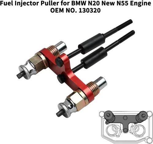 Miniatura 3 de Kit de herramientas de instalación de extracción de inyector de combustible compatible con BMW N20 N26 N43 N47 N51 N52 N53 N54 N55 N57 N63TU S63