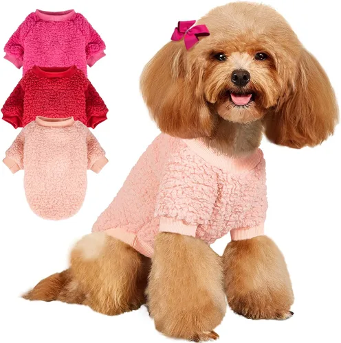 Miniatura 13 de Suéteres para perros, ropa, abrigo para perros pequeños, niño o niña, gato, cachorro, abrigo, sudaderas suaves, cálidas y esponjosas, chaqueta