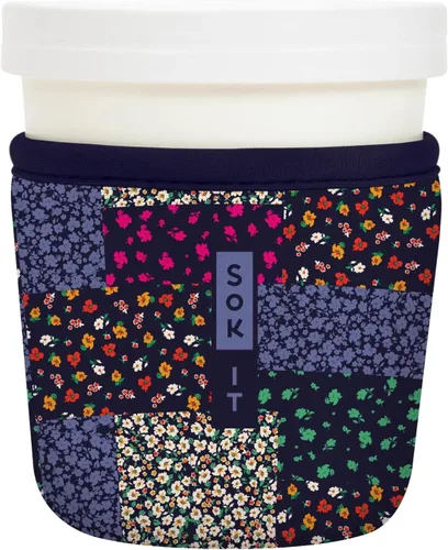 Miniatura 137 de Sok It IceCreamSok - Funda de neopreno aislada (flores abstractas, pintas de helado cónicas)