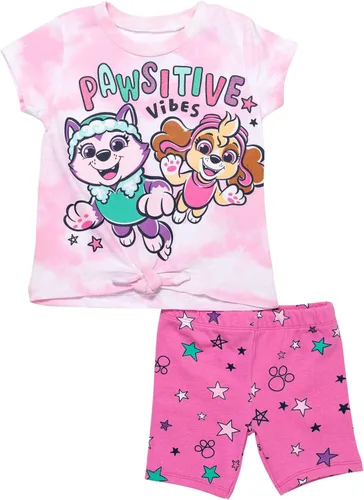 Miniatura 5 de Paw Patrol Conjunto de camiseta y pantalones cortos con estampado anudado