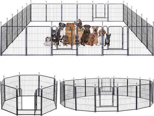 Miniatura 8 de Corralito para perros, valla portátil para perros al aire libre, corralito para perros grandes, medianos y pequeños, vallas para perros