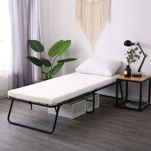 LEISUIT - Cama plegable con colchón de espuma viscoelástica para invitados, catre plegable portátil para habitación y oficina