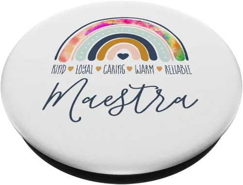 Miniatura 2 de Maestra Cute Rainbow Regalos para Maestra Bilingue Teache PopSockets intercambiables PopGrip