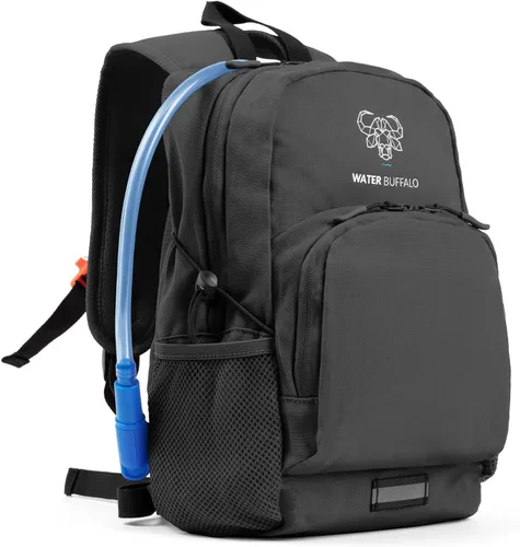 Miniatura 7 de Water Buffalo Mini mochila de senderismo Sherpa para niños y mochila de hidratación, con vejiga de 1.5 L, ajuste ajustable, ribete reflectante, Rosa