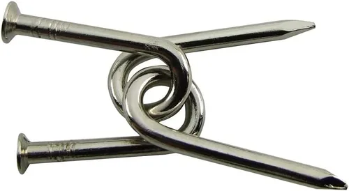 Miniatura 2 de MilesMagic Cerrar clásico Nail Puzzle Gimmick Magician's Nail Jail Hook Puzzle Magic Trick, Plata