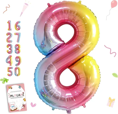 Miniatura 112 de Globos de números de 40 pulgadas del 0 al 9 dorados grandes del número 0, globos digitales para suministros de decoración de celebración de fiesta