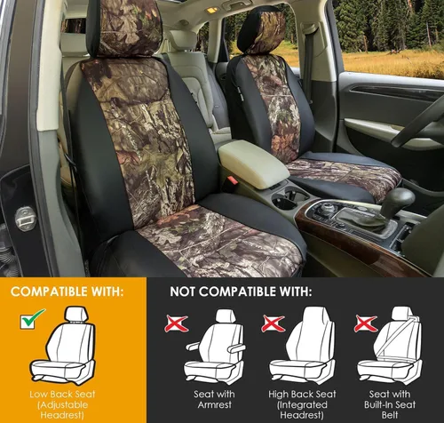 Miniatura 5 de LPI Truck Mossy Oak - Fundas de asiento de automóvil resistentes para asientos delanteros; se adapta a sedanes y SUV, incluye bolsillos