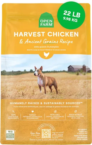 Miniatura 20 de Open Farm, Alimento seco para perros con granos ancestrales, rico en proteínas y nutrientes, 90% de proteína animal mezclada con frutas, verduras