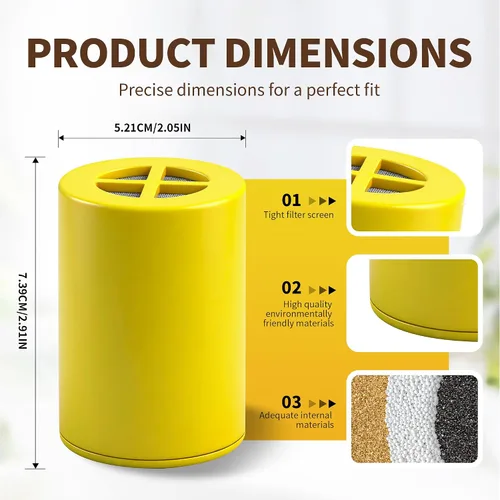 Miniatura 2 de Filtro de ducha de repuesto compatible con filtro Afina para ducha y filtro de ducha, para agua dura, elimina cloro y otras impurezas, paquete de 1