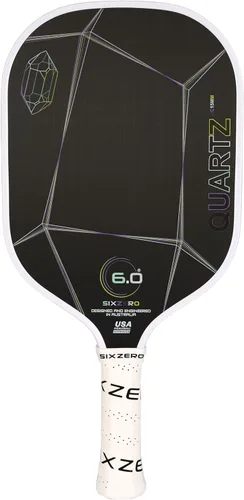 Miniatura 13 de Six Zero Quartz Pickleball Paddle - Affordable, Premium Construction, Raw Carbon Rosa
