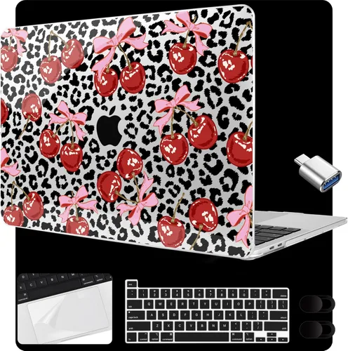 Miniatura 19 de MEEgoodo Funda para MacBook Pro de 13 pulgadas 2022 2021 2020 A2338 M2/M1 A2251 A2289 con Touch ID, fundas rígidas transparentes para laptop