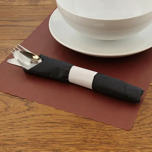 Miniatura 2 de Royal Mantel individual desechable borgoña de 9.25 x 13.25 pulgadas, paquete de 1000