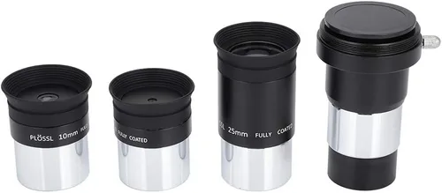 Plossl - Juego de accesorios para telescopio de 1.25 pulgadas, 0.157 in, 0.394 in, 0.984 in, juego de telescopio astronómico con lente, paquete de 2
