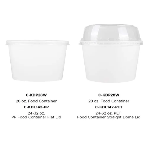 Miniatura 4 de Karat Tazones de sopa de papel para alimentos calientes y fríos, ideales para sopa, fideos, pasta y aperitivos, color blanco (C-KDP28W)