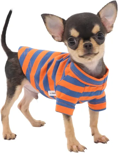 Miniatura 11 de LOPHIPETS Camiseta para Perro 100% Algodón para Perros Pequeños Teacup Chihuahua Yorkie Ropa para Cachorros-Azul/S