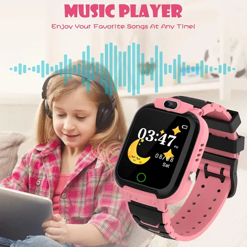 Miniatura 3 de CMKJ Reloj inteligente para niños con 14 juegos reloj de juguetes para niños con cámara y reproductor de MP4 pantalla táctil regalo para niñas