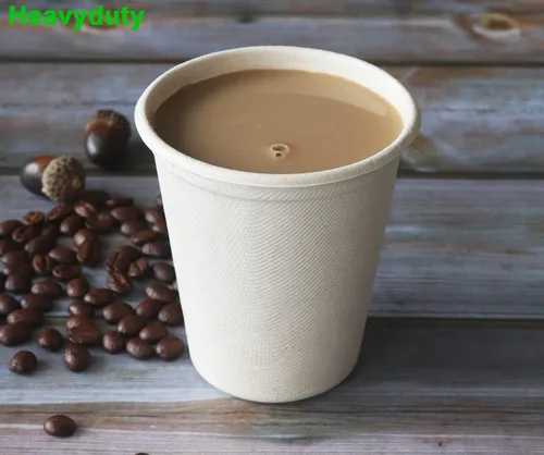 Miniatura 2 de CantaGreen 50 tazas biodegradables compostables de 11.5 onzas, bagazo y fibra de bambú, sin blanquear