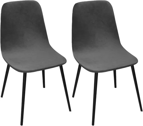 Miniatura 8 de Paquete de 2 fundas de terciopelo para sillas de comedor, lavables, extraíbles, de mediados de siglo, modernas, curvas, sin brazos, para decoración