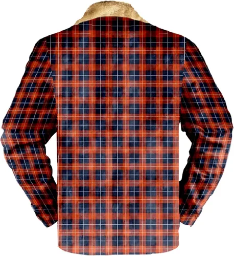 Miniatura 2 de Chaqueta de franela para hombre, forro de sherpa, forro polar, con capucha, manga larga, abrigo cálido para invierno, chaqueta para exteriores