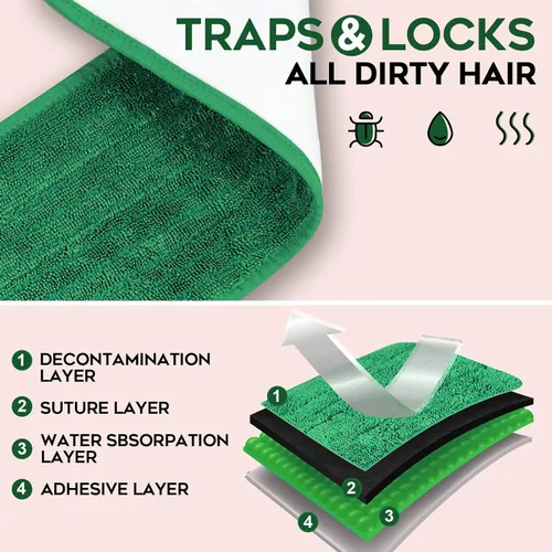 Miniatura 2 de MATTHEW - Almohadillas de repuesto para mopa de microfibra de 18 pulgadas, para mopa húmeda y seca, reutilizables, repuestos de limpieza comercial