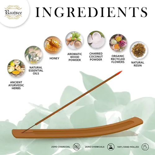 Miniatura 3 de Raajsee Varitas de incienso de pachulí, 100 gm, 100% puro, orgánico natural, enrollado a mano, libre de productos químicos, perfecto para iglesia