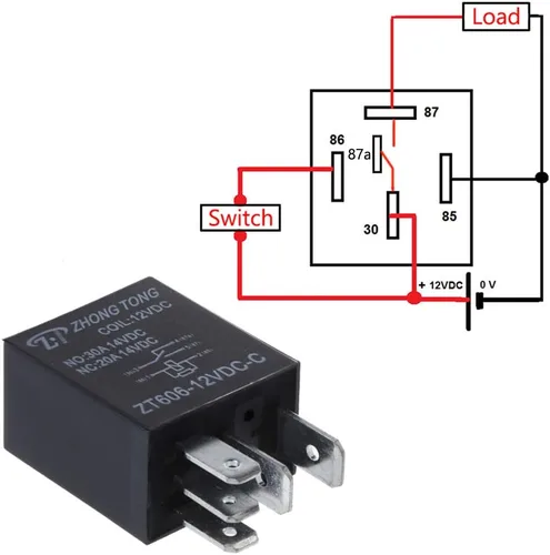 Miniatura 3 de Enchufe para relé de auto, de E Support™, de 12 V, 30 A, 40 A, 60A, 80A SPST y SPDT 30A 5Pin SPDT