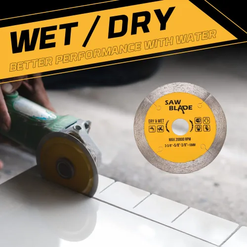 Miniatura 6 de 2 unids/lote 3-3/8 "Super Thin J Slot Diamond Porcelana Tile Cutting Blade