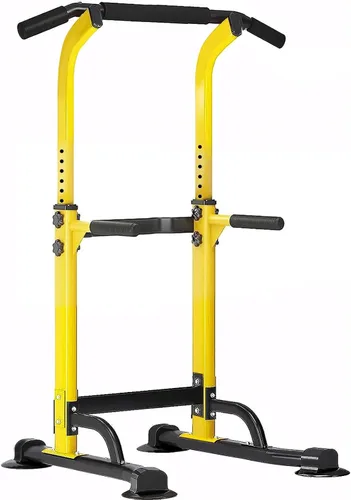 SogesPower Power Tower Estación de Fondos Barra de Dominadas para Gimnasio en Casa con Altura Ajustable Equipo de Entrenamiento de Fuerza, Estación