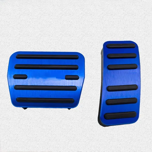 Miniatura 34 de Great-luck Fundas de pedal de acelerador de gas de aleación de aluminio, antideslizantes, sin perforación, kit de accesorios de 2 piezas/juego Rojo