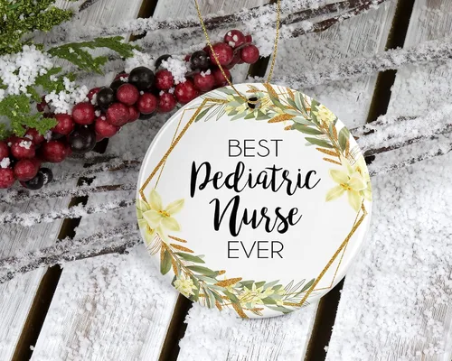 Miniatura 2 de Adorno de Navidad para enfermera pediátrica, regalo de Navidad para enfermera pediátrica, la mejor enfermera pediátrica del mundo, la mejor