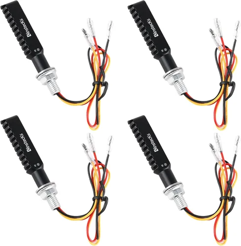 Miniatura 7 de Kinstecks 4 indicadores de motocicleta luces intermitentes intermitentes de giro para motocicleta luces de marcha diurna luces de freno 12V 16LED