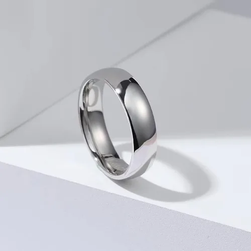 Miniatura 58 de King Will Alianza de boda de acero inoxidable 316L para hombres y mujeres, anillo de boda de 0.31 a 0.315 pulgadas de ancho, chapado en negro
