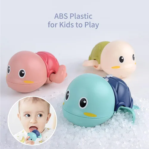 Miniatura 3 de Juguetes de baño para bebés, juguetes de tortuga de natación para niños pequeños, juguetes flotantes para bañera de agua y ducha, juegos de piscina