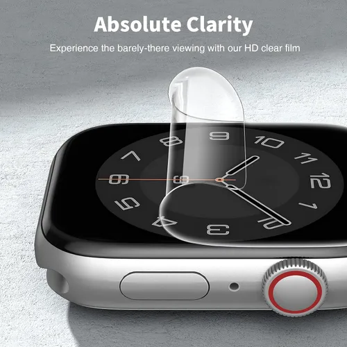 Miniatura 6 de LK Paquete de 6 protectores de pantalla para Apple Watch de 1.772 pulgadas Series 9, 8, 7 [Nueva versión], protector de pantalla de TPU suave Azul