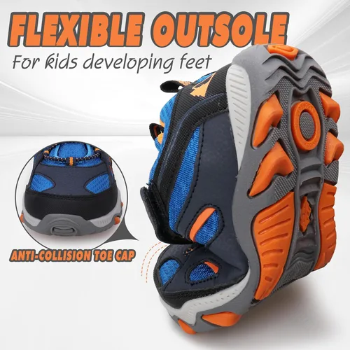 Miniatura 3 de UOVO Botas de senderismo resistentes al agua para niños, zapatos para caminar al aire libre, antideslizantes, al tobillo, zapatos deportivos