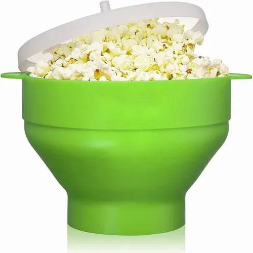 Miniatura 8 de The Original Popco - Popco - Palomitas de maíz de silicona para microondas con asas, tazón plegable sin BPA y apto para lavavajillas