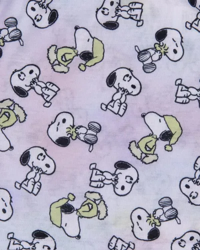 Miniatura 4 de INTIMO Peanuts - Conjunto de pijama para niña con texto en inglés "I Woke Up This Cute Snoopy Tie-dye
