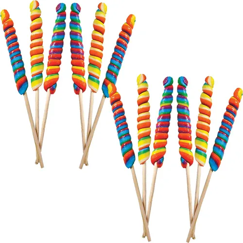 Miniatura 5 de The Dreidel Company Lollipop Jumbo Rainbow Twist Swirl sabor a fruta mixta, envueltas individualmente, 0.99 oz por paleta, 10 pulgadas (paquete de 6)