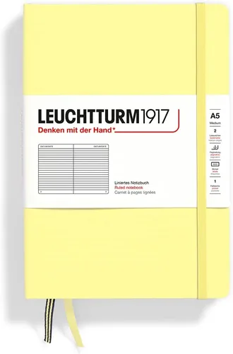 Miniatura 120 de LEUCHTTURM1917 - Cuaderno de tapa dura mediano A5 con 251 páginas numeradas para escritura y diario (verde menta, con puntos)