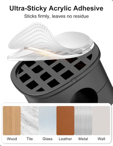 Miniatura 6 de Paquete de 6 clips magnéticos para cables [apertura/bloqueo en 1s], organizador y sujetador de cables Laitver con adhesivo fuerte para escritorio